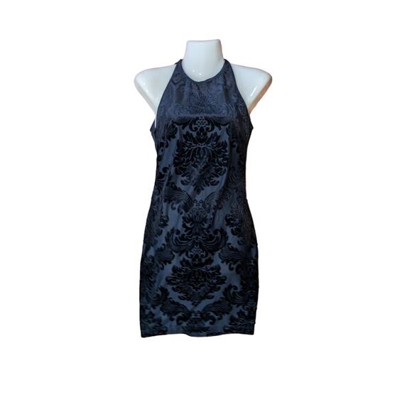 NWT B Darlin Juniors' Flocked Velvet Dress Size 3/4 - Picture 6 of 6